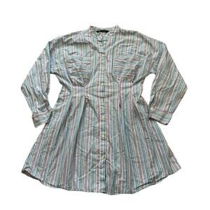 ZARA pin stripe SHIRT DRESS, size small, Crisp feel, lightweight
